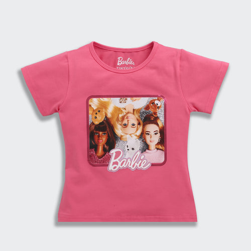 Barbie Pink Character Print T-Shirt  BATP2086