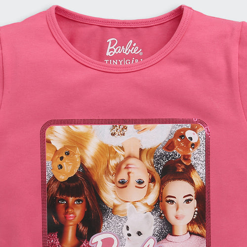 Barbie Pink Character Print T-Shirt  BATP2086