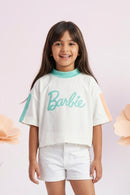 Barbie White Logo Tee BATP2090