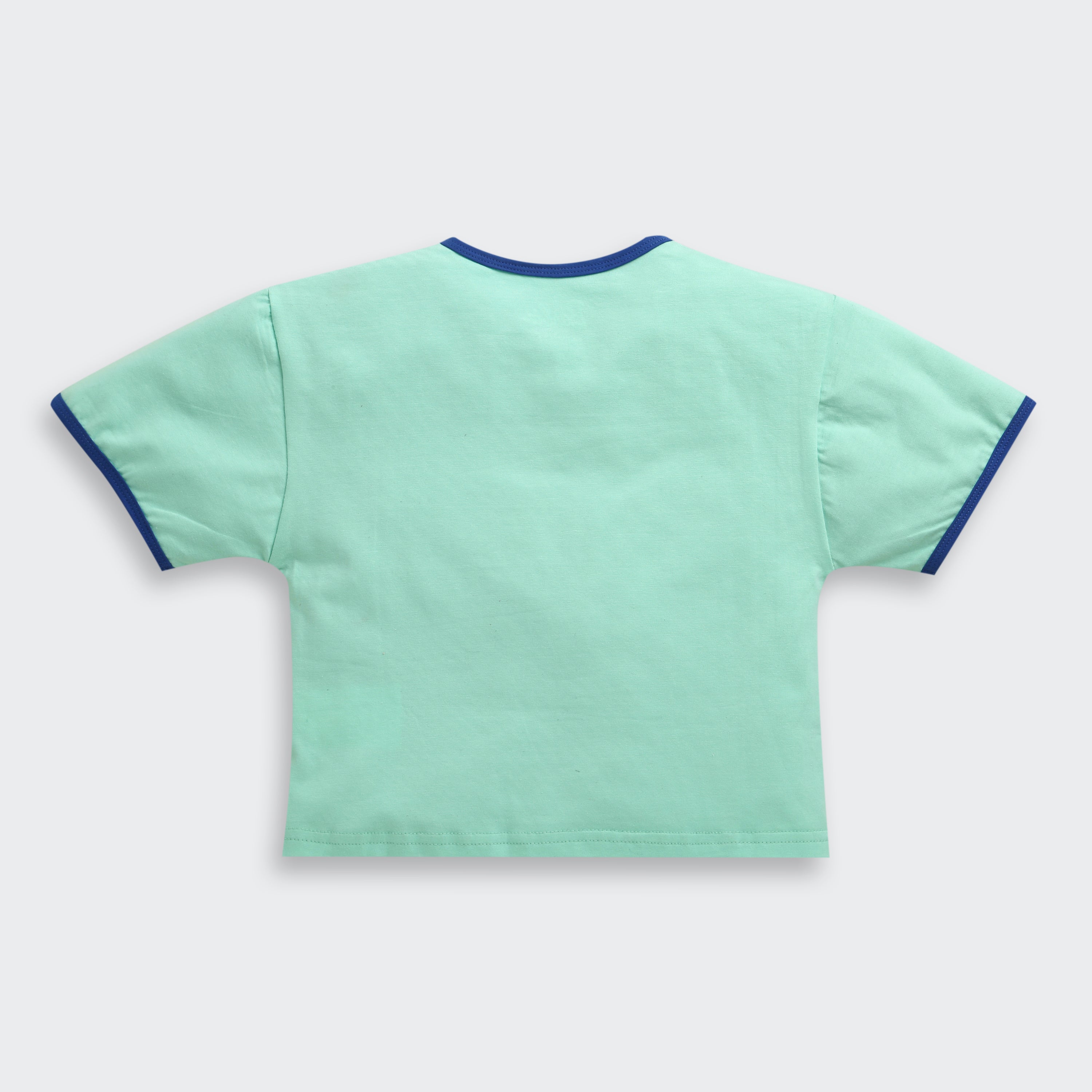 Barbie Aqua Blue Soft Cotton Logo T-Shirt for Girls