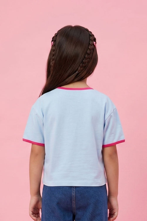 Barbie Soft Powder Blue Logo T-Shirt BATP2092