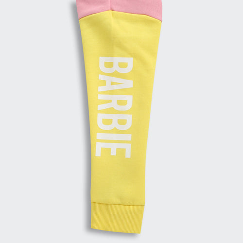 Color-Block Barbie Sweatshirt – Playful Winter Casual