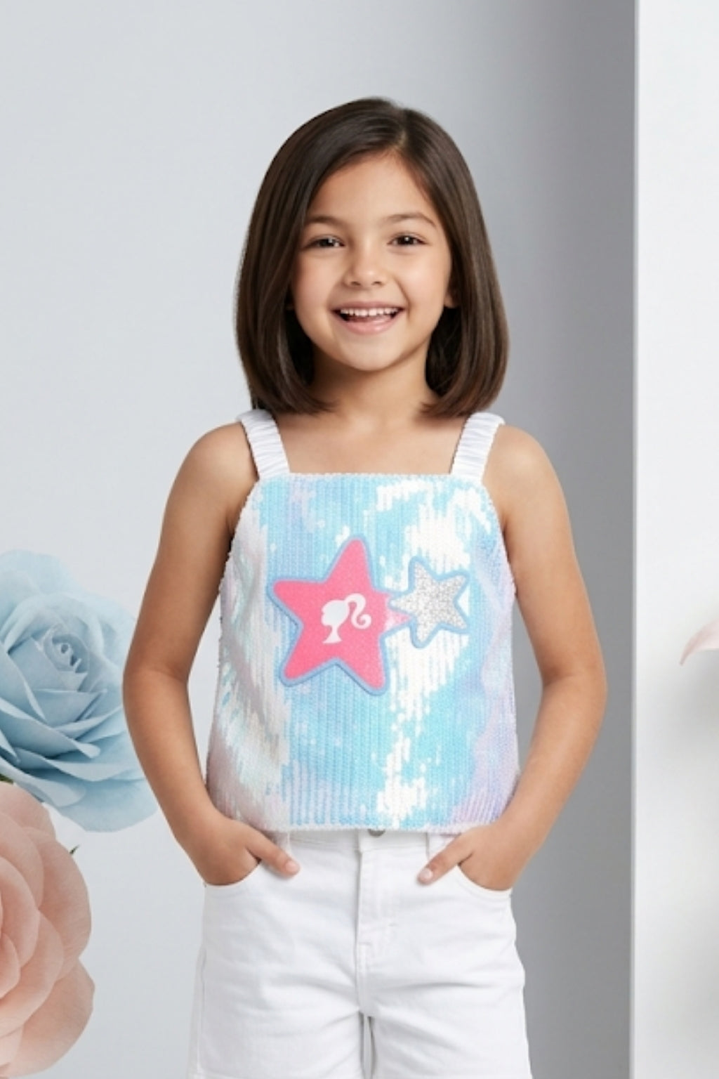 Barbie Shimmered & Sequins Embellished Top BATP2094