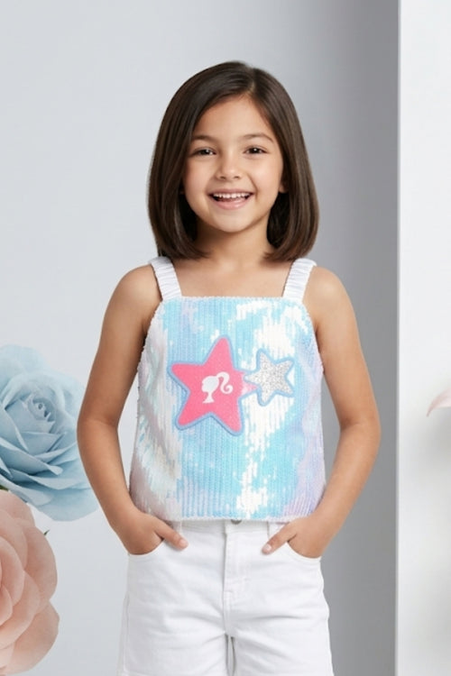 Barbie Shimmered & Sequins Embellished Top BATP2094