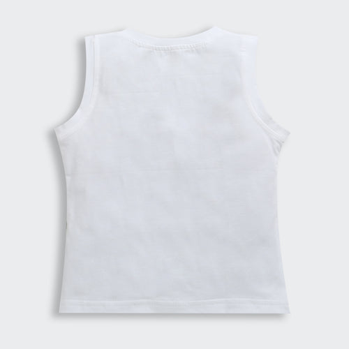 Barbie White Sleeveless Tank Top BATP2095