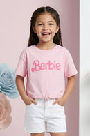 Barbie Light Pink Drawstring Logo T-Shirt BATP2101
