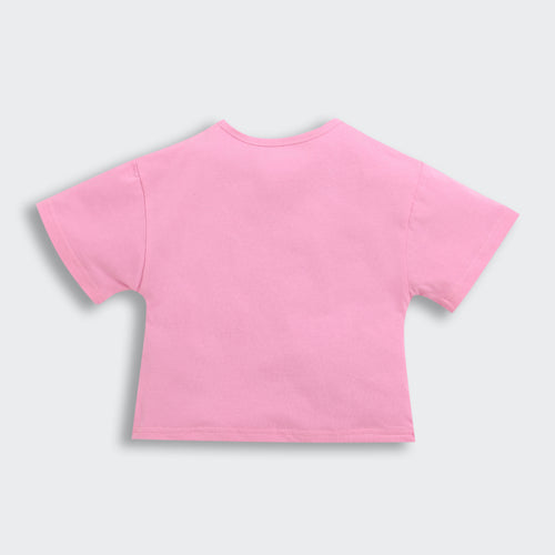Barbie Light Pink Drawstring Logo T-Shirt BATP2101