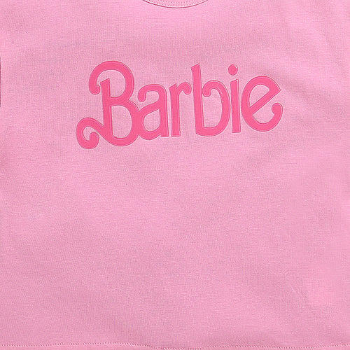 Barbie Light Pink Drawstring Logo T-Shirt BATP2101