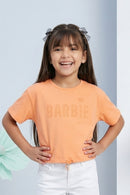 Barbie Peach Drawstring Logo Tee BATP2102