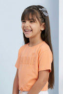 Barbie Peach Drawstring Logo Tee BATP2102