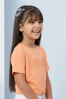 Barbie Peach Drawstring Logo Tee BATP2102