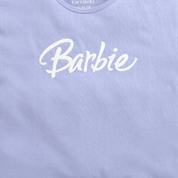 Lavender Barbie Drawstring Logo Tee – Cool Everyday Style