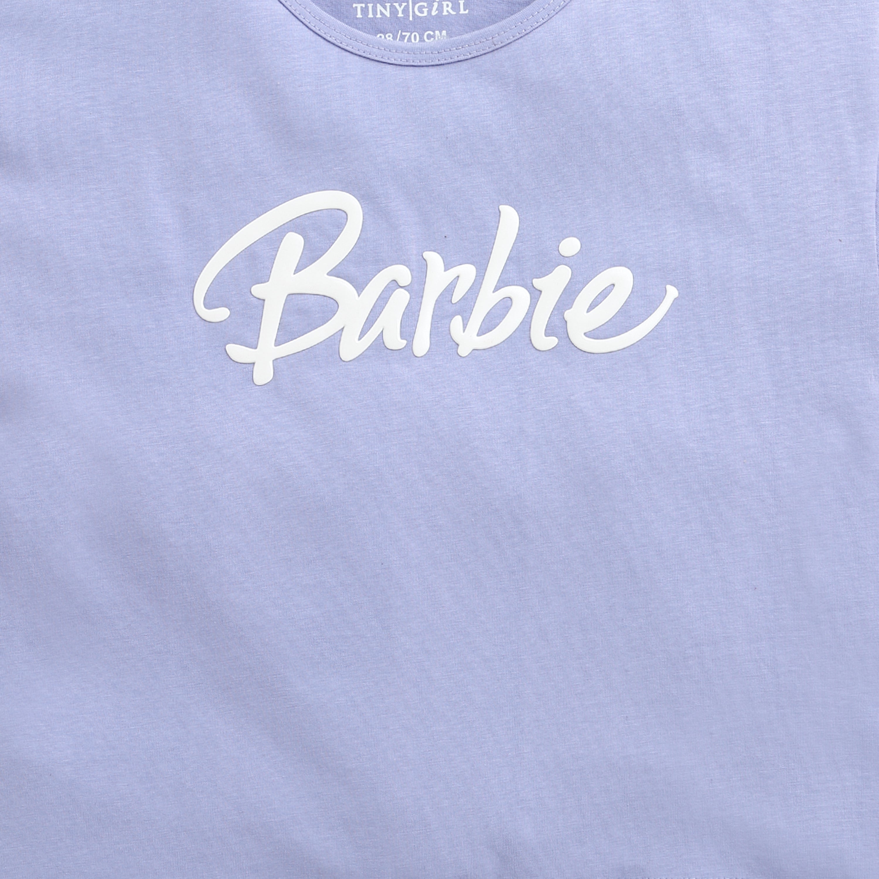 Lavender Barbie Drawstring Logo Tee – Cool Everyday Style