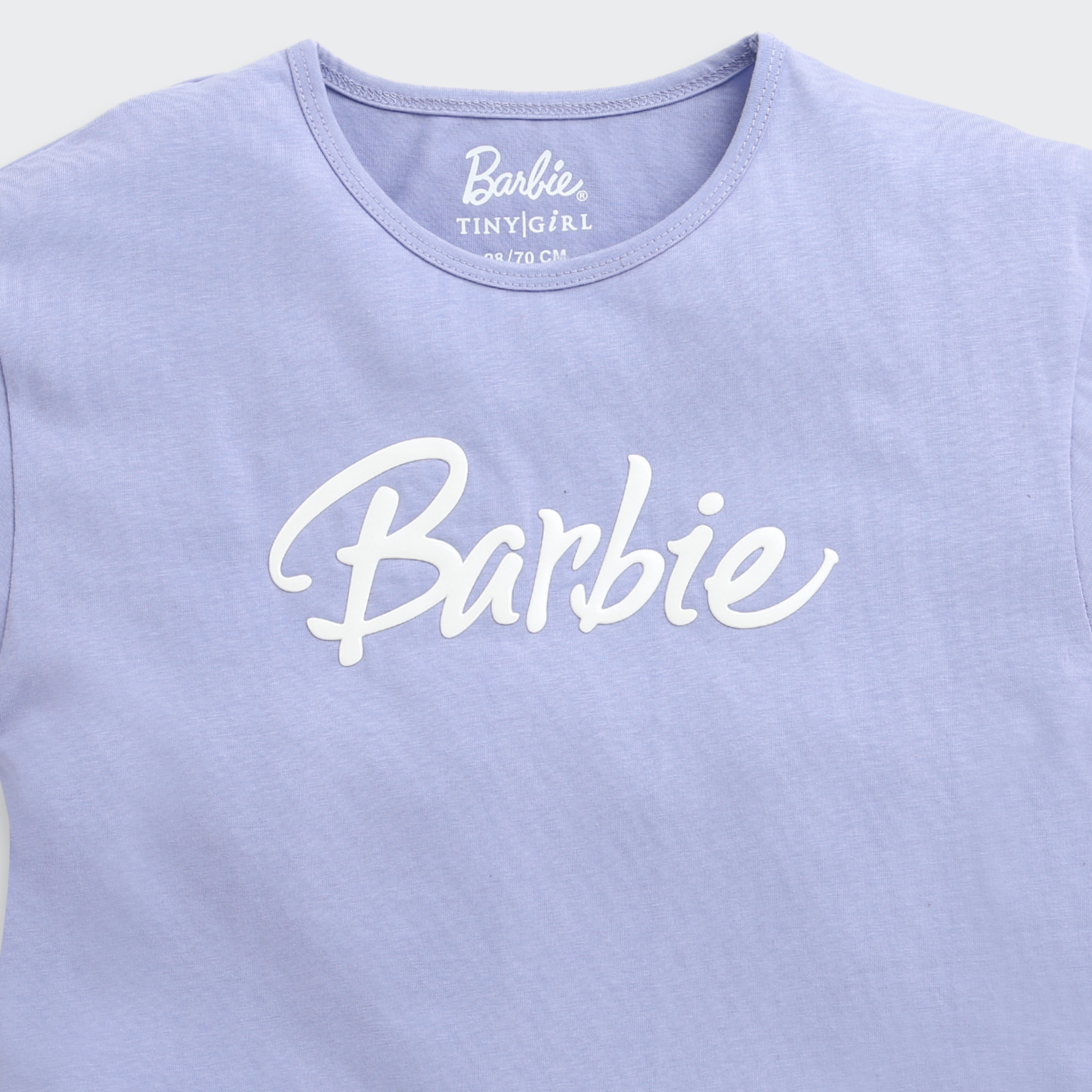 Lavender Barbie Drawstring Logo Tee – Cool Everyday Style