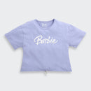 Lavender Barbie Drawstring Logo Tee – Cool Everyday Style