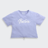 Lavender Barbie Drawstring Logo Tee – Cool Everyday Style