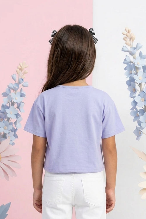 Barbie Cool Lavender Drawstring Logo Tee BATP2103