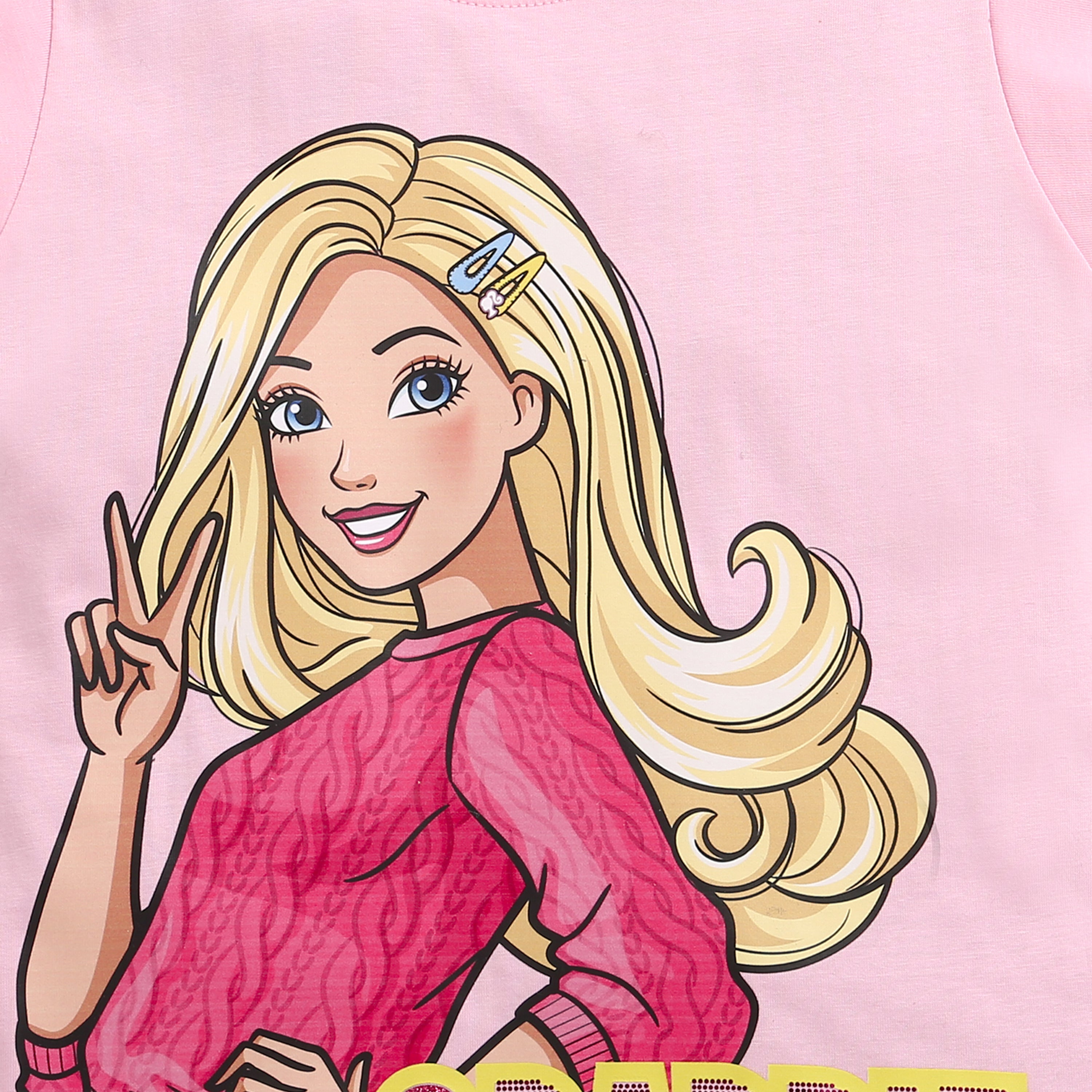Pink Barbie Graphic T-Shirt – Iconic Character Print
