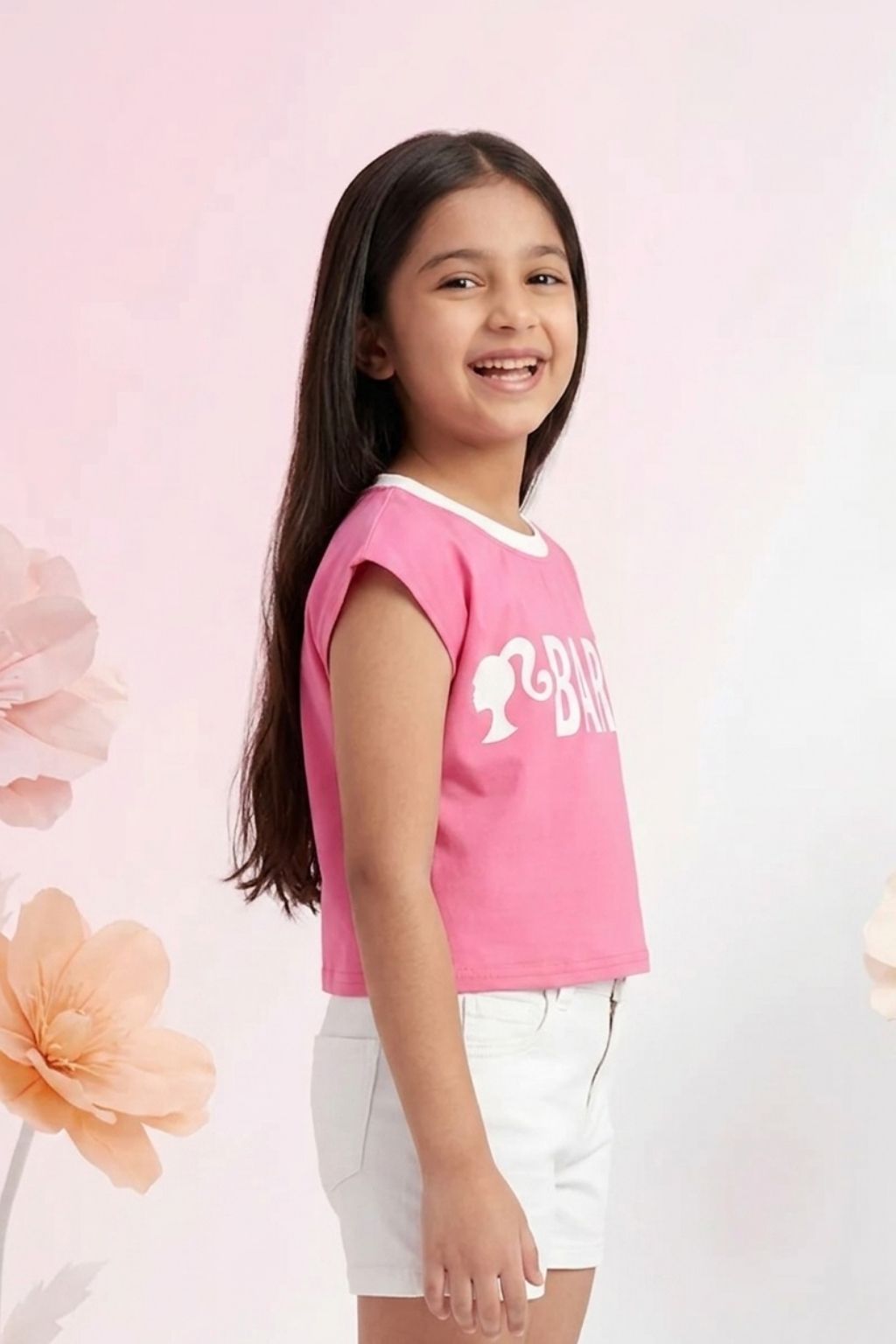 Barbie Hot Pink Logo Boxy Tee BATP2106