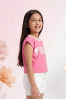 Barbie Hot Pink Logo Boxy Tee BATP2106