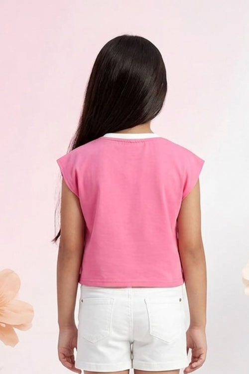Barbie Hot Pink Logo Boxy Tee BATP2106