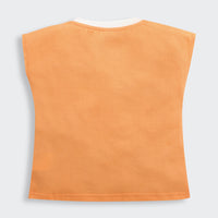 Peach Barbie Logo Boxy Tee – Casual Summer Must-Have