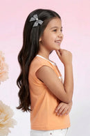 Barbie Casual Summer Peach Logo Boxy Tee BATP2106