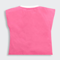 Hot Pink Barbie Logo Boxy Tee – Sporty Chic Look