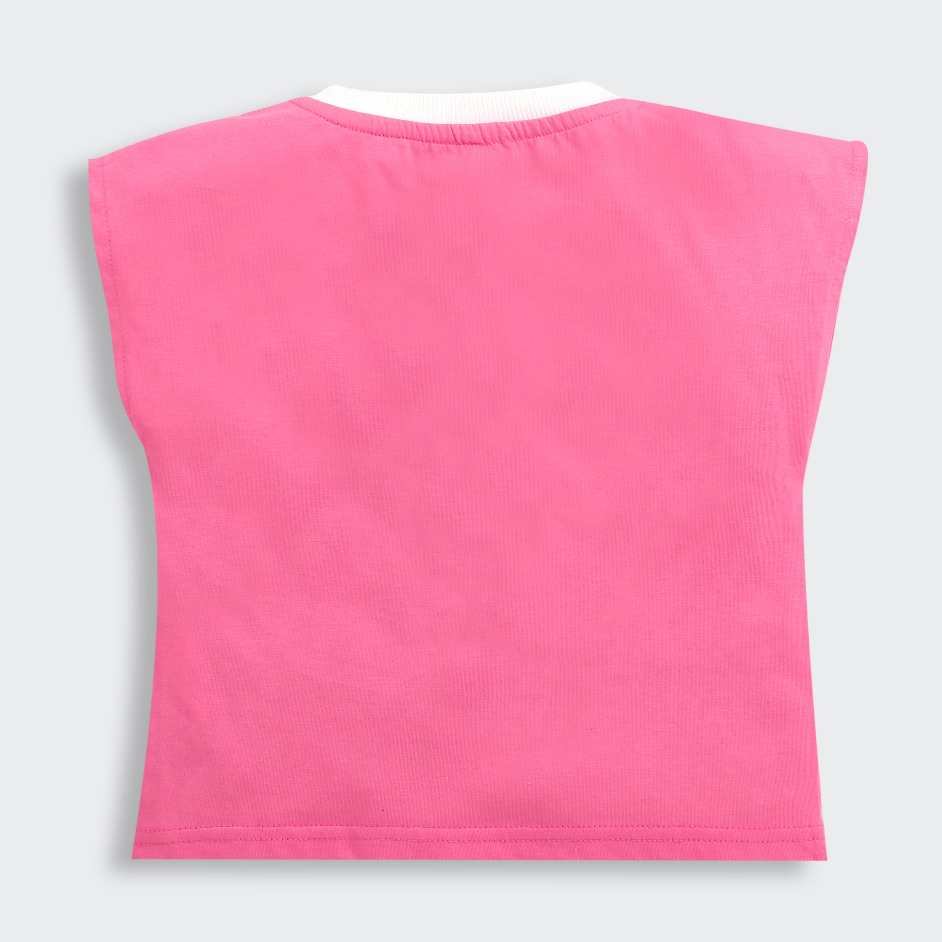 Hot Pink Barbie Logo Boxy Tee – Sporty Chic Look