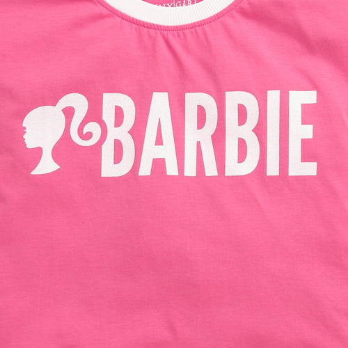 Barbie Hot Pink Logo Boxy Tee BATP2106