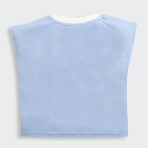 Barbie Powder Blue Logo Boxy Tee BATP2106
