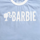 Sky Blue Barbie Logo Boxy Tee – Soft Cotton Comfort