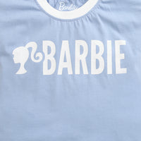Sky Blue Barbie Logo Boxy Tee – Soft Cotton Comfort
