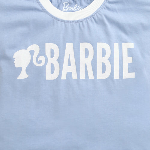 Barbie Powder Blue Logo Boxy Tee BATP2106