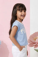 Barbie Powder Blue Logo Boxy Tee BATP2106
