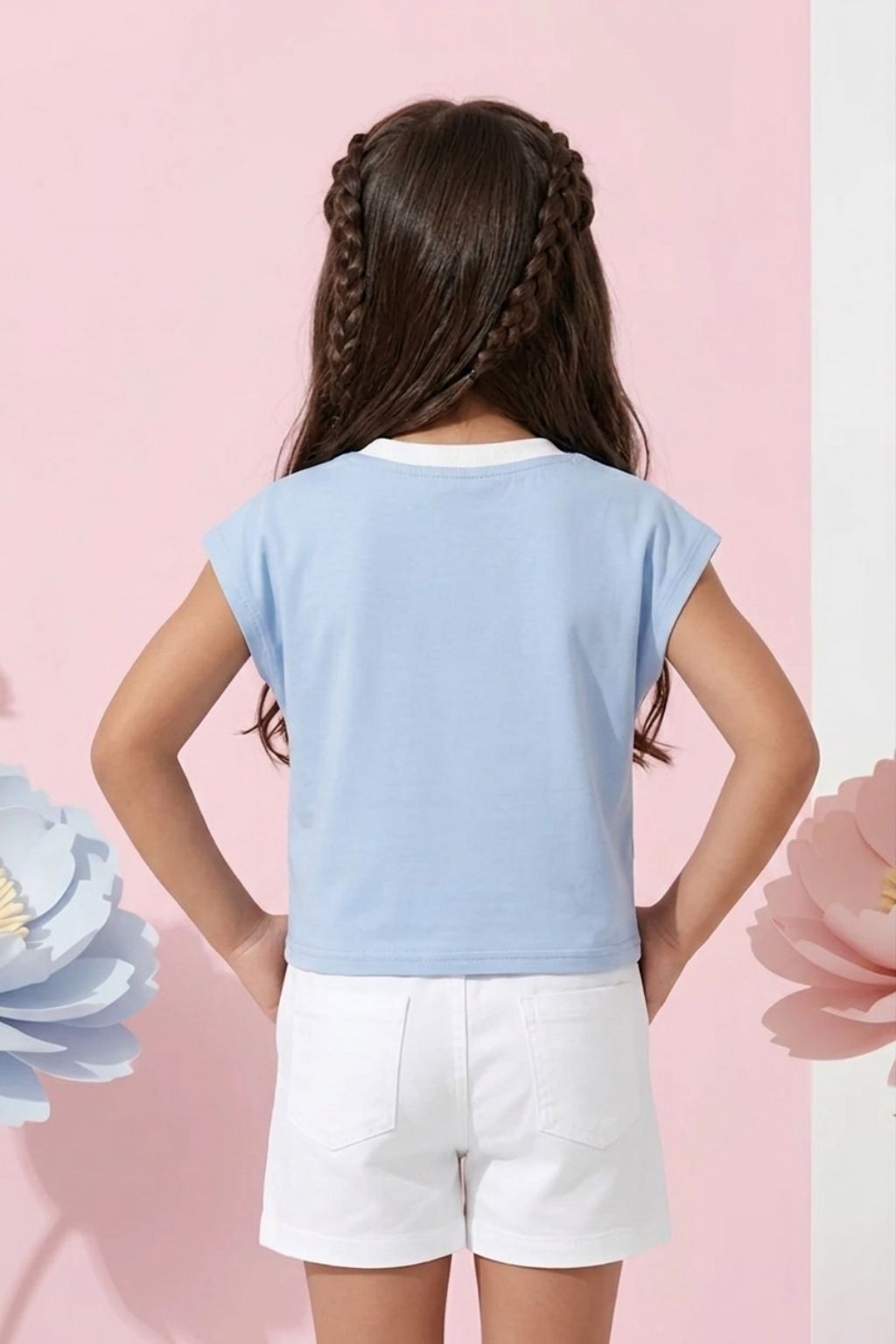 Barbie Powder Blue Logo Boxy Tee BATP2106