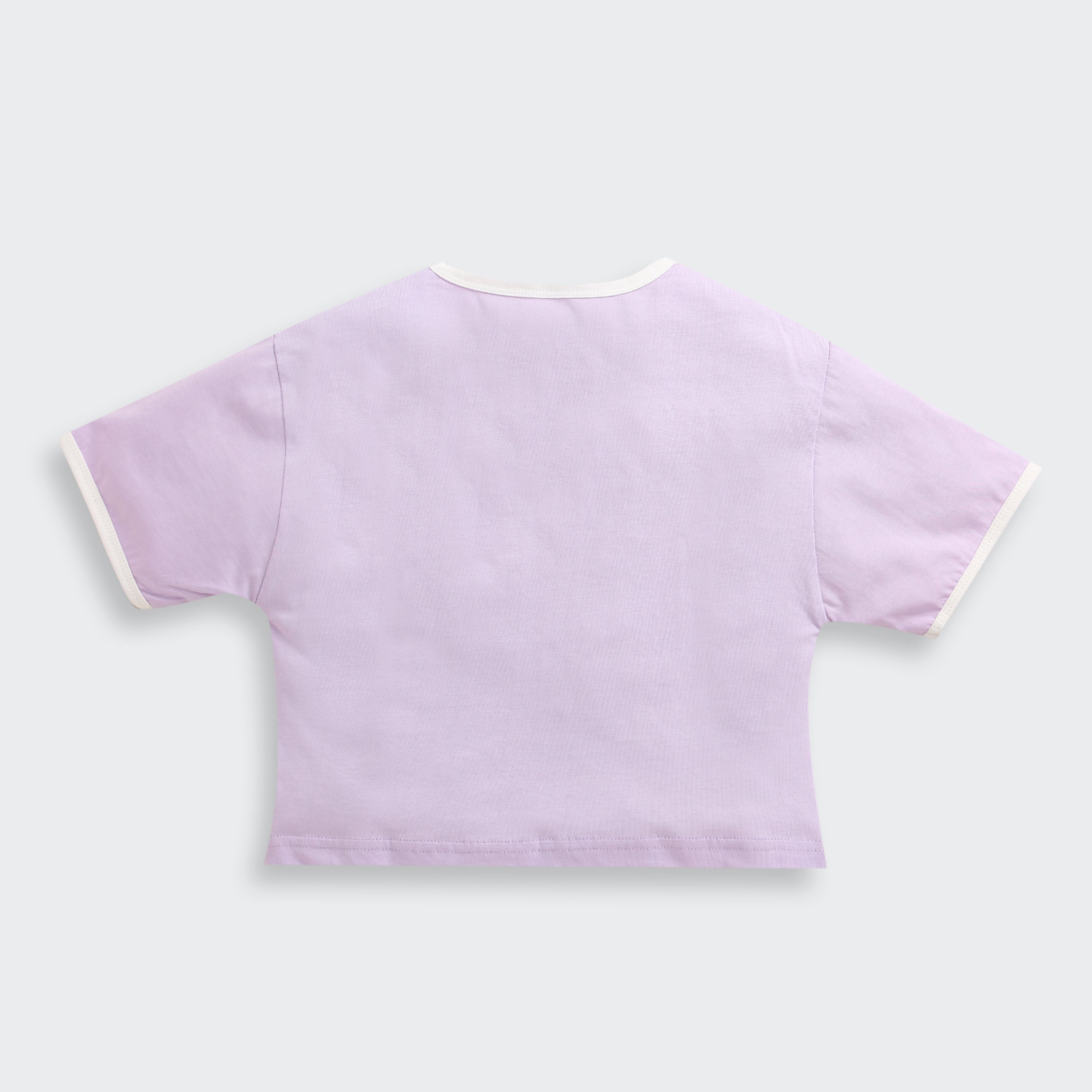 Lilac Barbie Friends Crop Tee – Fun Friendship Print