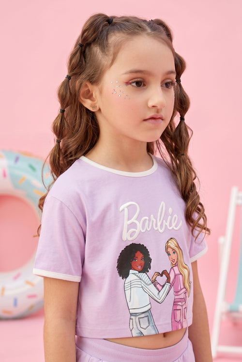 Barbie Lilac Friends Crop Tee BATP2107