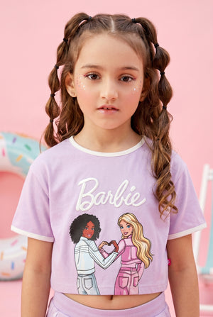 Barbie Lilac Friends Crop Tee BATP2107