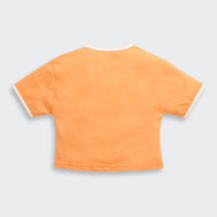 Peach Barbie Friends Crop Tee – Cute Character Style