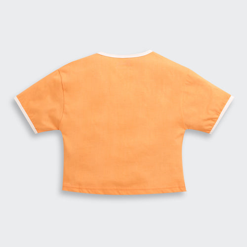 Barbie Peach Friends Crop Tee BATP2107
