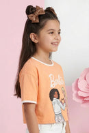 Barbie Peach Friends Crop Tee BATP2107