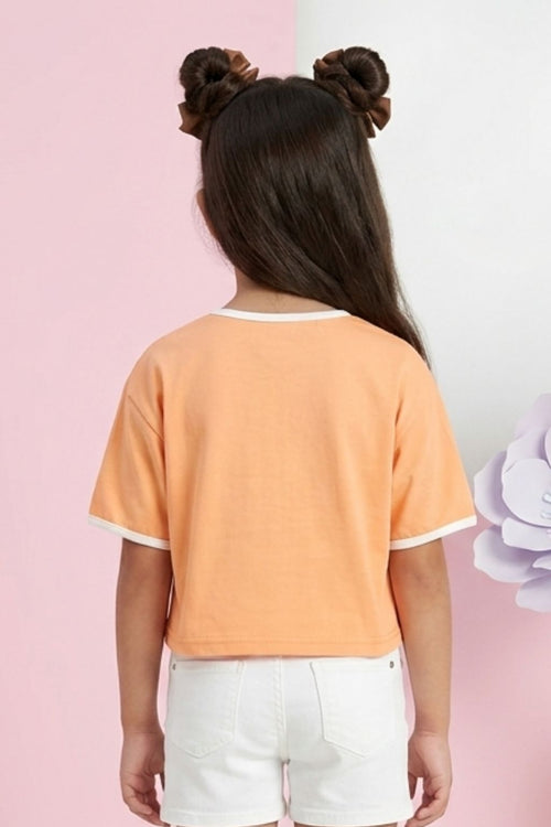 Barbie Peach Friends Crop Tee BATP2107