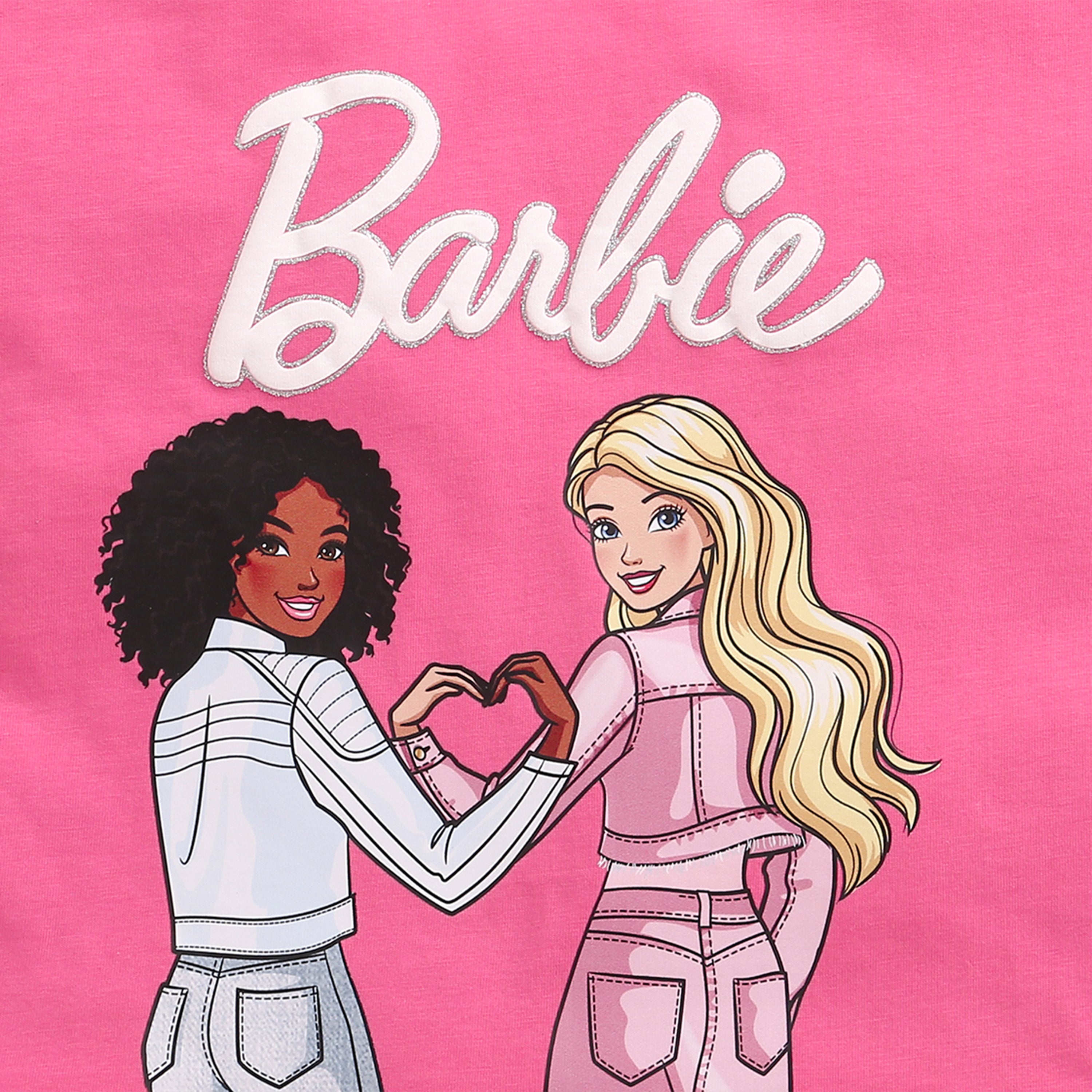 Pink Barbie Friends Crop Tee – Stylish Everyday Top