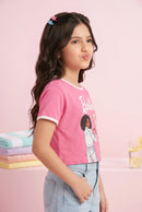 Barbie Pink Friends Crop Tee BATP2107