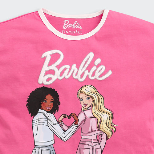 Barbie Pink Friends Crop Tee BATP2107