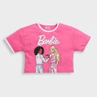 Pink Barbie Friends Crop Tee – Stylish Everyday Top