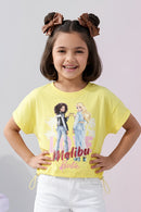 Barbie Yellow Duo Graphic Top BATP2110
