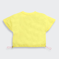 Yellow Barbie Duo Graphic Top – Vibrant Everyday Outfit