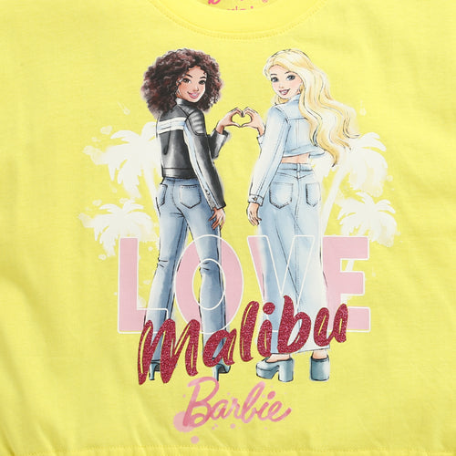 Barbie Yellow Duo Graphic Top BATP2110